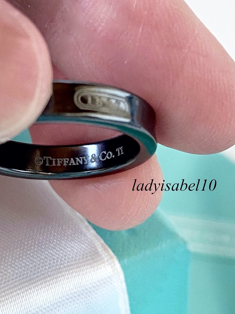 Tiffany & Co 1837 Concave Titanium Sz 4.75 Narrow Band Ring Tiffany & Co 1837 Concave Titanium Sz 4.75 Narrow Band Ring