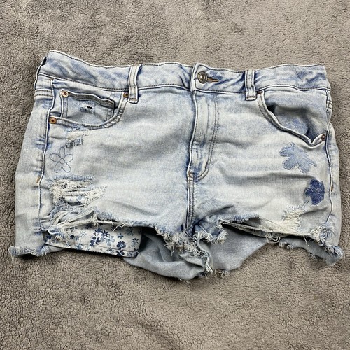 American Eagle Shorts Womens Size 14 Hi-Rise Shortie Festival Embroidered