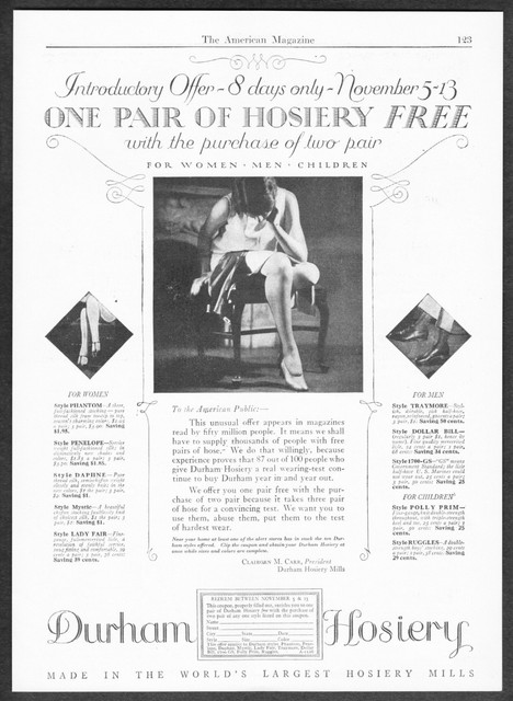 1926 woman in stockings photo durham hosiery buy 2 get 1 free vintage print ad ebay ebay