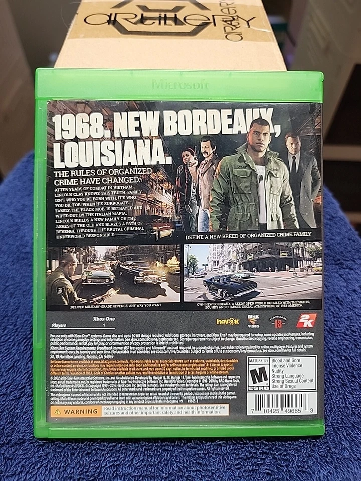 Mafia lll - (Microsoft Xbox One, 2016) Original Poster Manual And Case  - Image 2 of 4