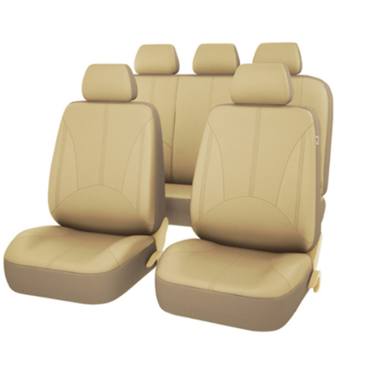 9pcs Universal Car SUV Standard 5-Seat PU Leather Seat Covers Cushion Front+Rear