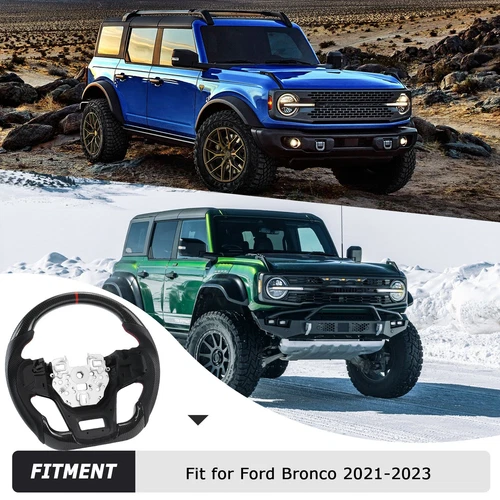 Real Carbon Fiber Steering Wheel For Ford Bronco 2021-2023 - Picture 6 of 6