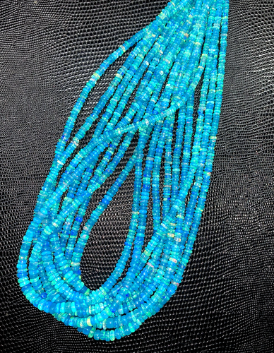 AAA+ Himmelblau Opal Glatt Roundelle Perlen Blau Opal Perlen, Feueropal Perlen - Bild 2 von 6
