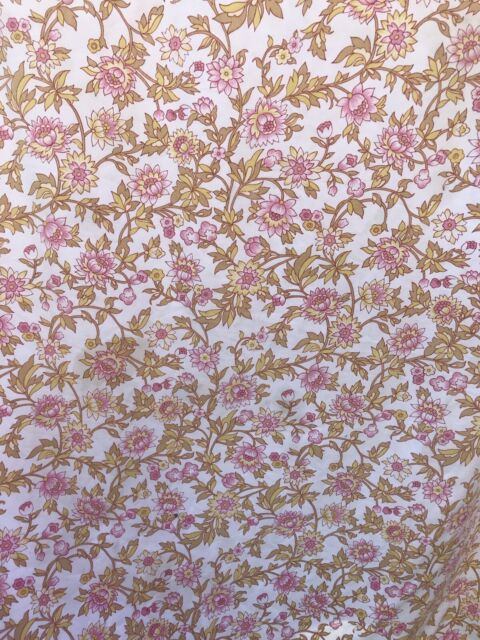 Vtg Floral Cotton Fabric Stiebel Nottingham “Fleury” 2.1x1m Reclaim Curtain (B81