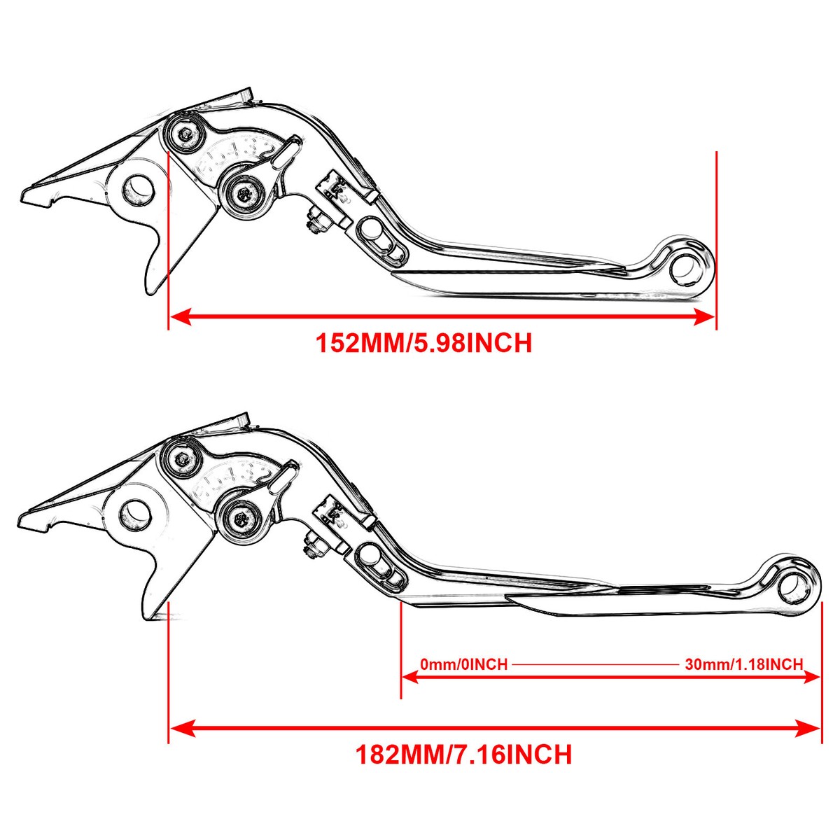 Motorbike Hand Brake Lever Motorfiets CBR 600 Rem Koppeling Hevels Stuur Handvat Remmen Voor Honda CBR600 F2 F3 F4 F4i 1991-2007 Clutch Brake Handle Levers (Color : A