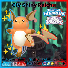 ✨ Shiny RAICHU 6IV ✨ Pokemon Brilliant Diamond and Shining Pearl lv100 +EVs