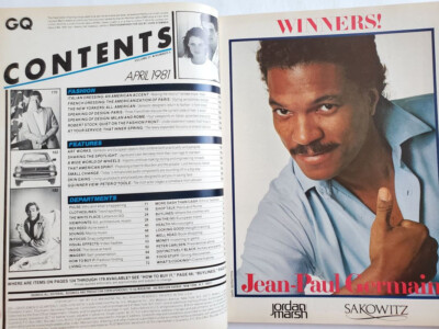 4/1981 GQ magazine Carey Lowell Gianni Versace Thom Fleming