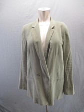 H M Size 8 Womens Green Tailored Oversized Double Breasted Office Blazer 730