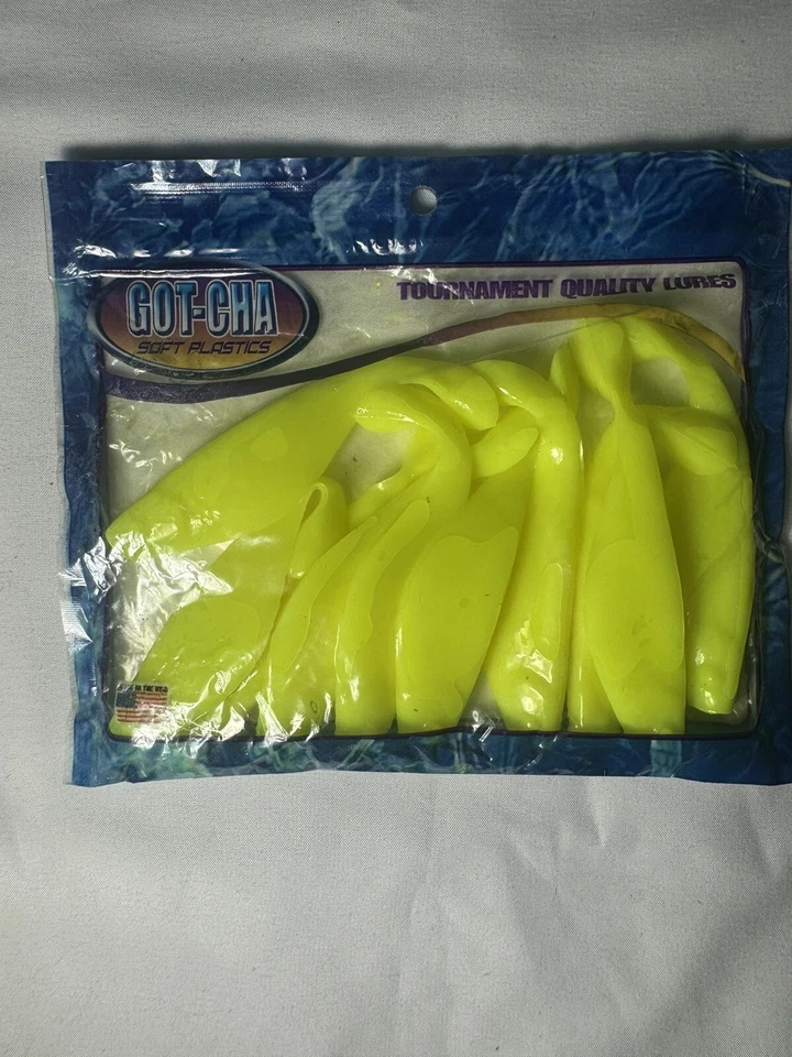 GOT-CHA 4” SÁBALO OPACO CHARTREUSE 10ct TRUCHA RÓBALO ROJO TAMBOR PESCA DE AGUA SALADA Foto 3 de 3