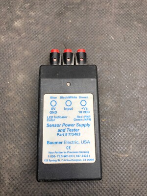 BAUMER ELECTRIC SENSOR POWER SUPPLY AND TESTER PART 115463