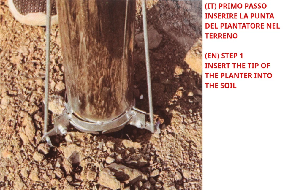 TraPiantatore a 3 Bocche Rilascio Automatico con Doppio Manico in acciaio Inox - Immagine 2 di 4