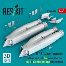 Reskit RSU48-0426 1:48 B-1B Lancer nacelles intakes exhaust nozzles engine bays