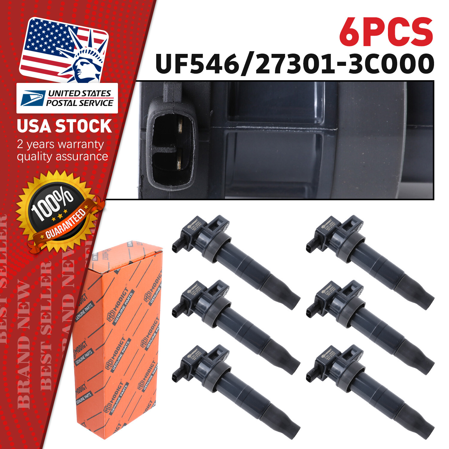 6 High Performance Ignition Coils for 06-12 Kia Sedona 3.5L 3.8L UF546 New OEM Replacement