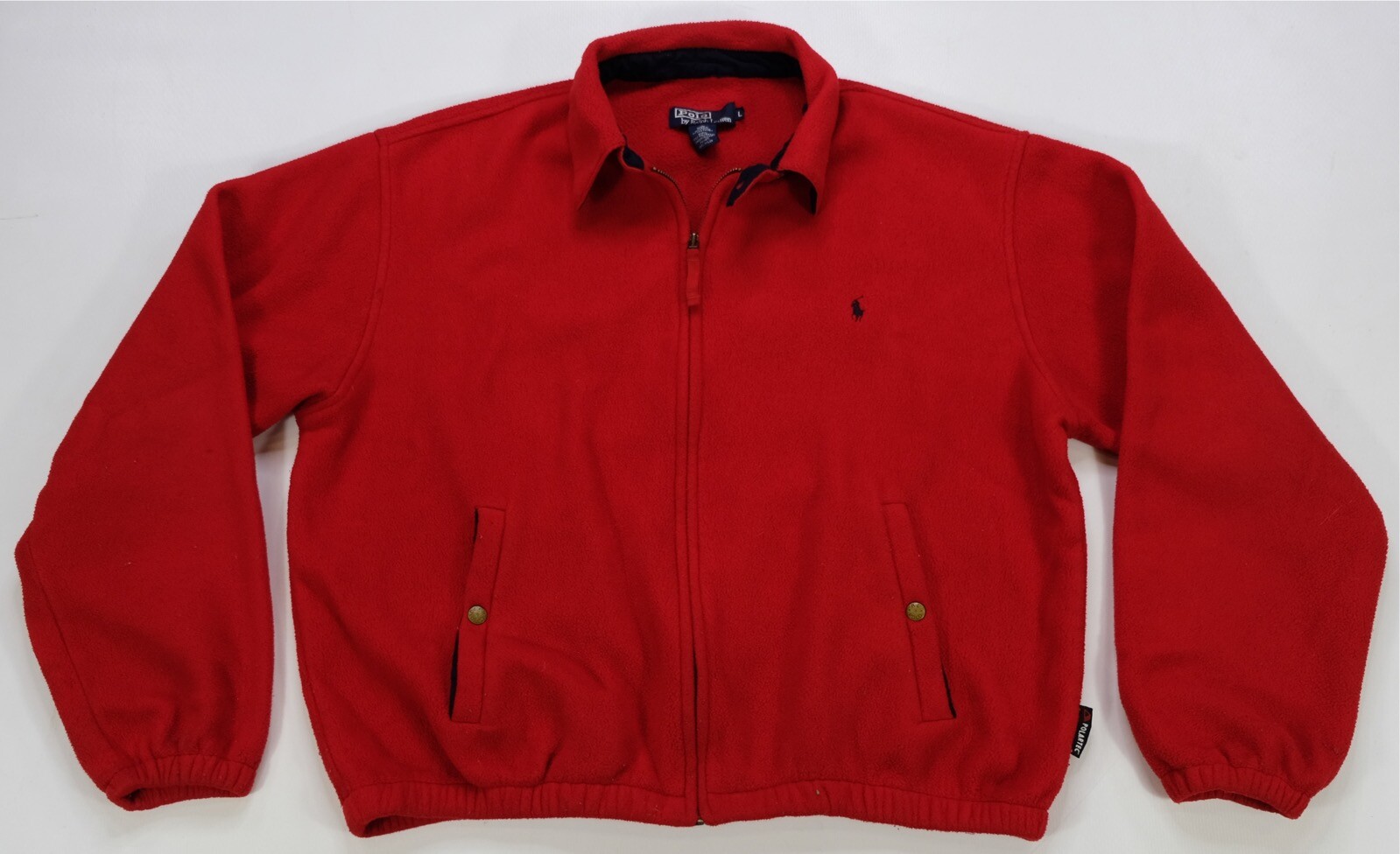 Rara giacca pile POLO RALPH LAUREN Small Pony full zip PolarTec vintage anni 90 L