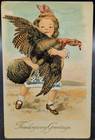 4 Antique Thanksgiving Postcards, 1 Reproduction Thanksgiving Postcard. — photo 10