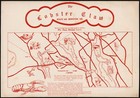 Vintage placemat THE LOBSTER CLAW map picture Mrs Claire Mitchell Bridgton Maine — photo 1
