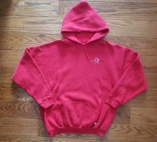 Vintage 90s Ohio State Buckeyes Sweatshirt Adult XL Red Hoodie Embroidered USA