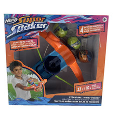 Nerf Super Soaker Storm Ball Wrist Rocket With 4 Water Absorbent Balls New
