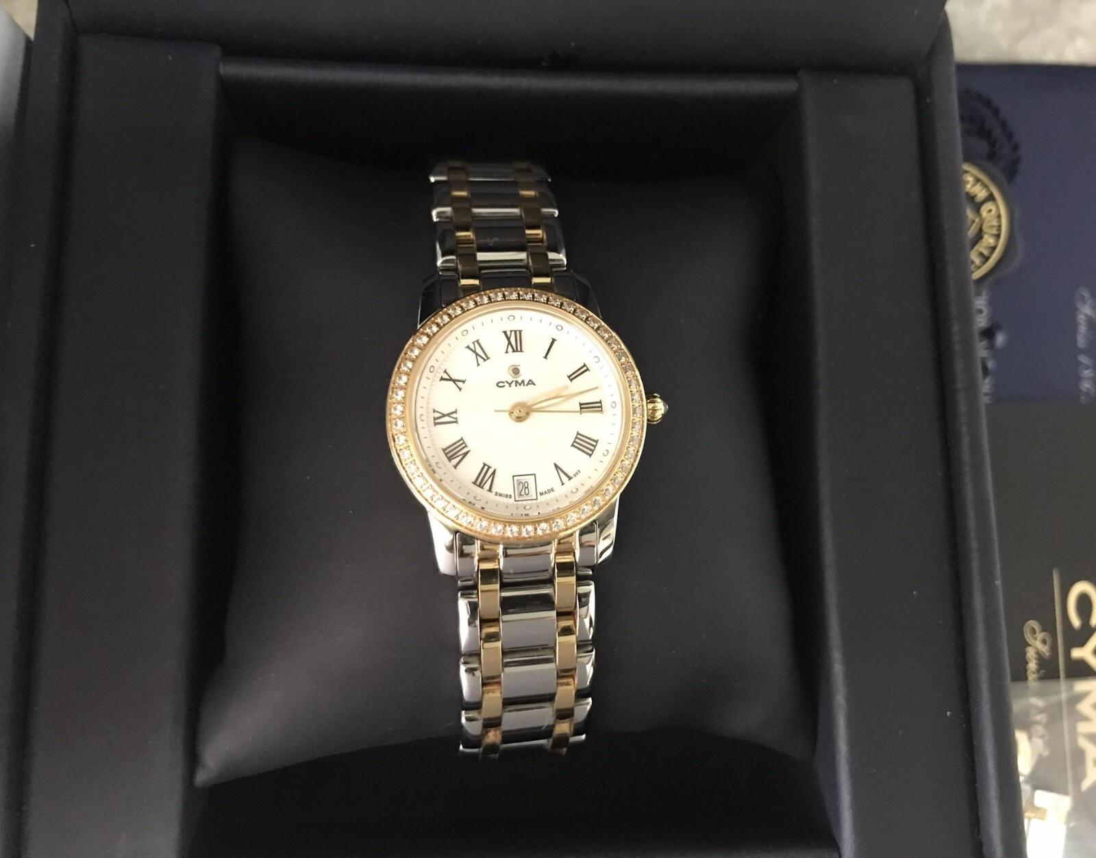 cyma day date automatic 25 jewels
