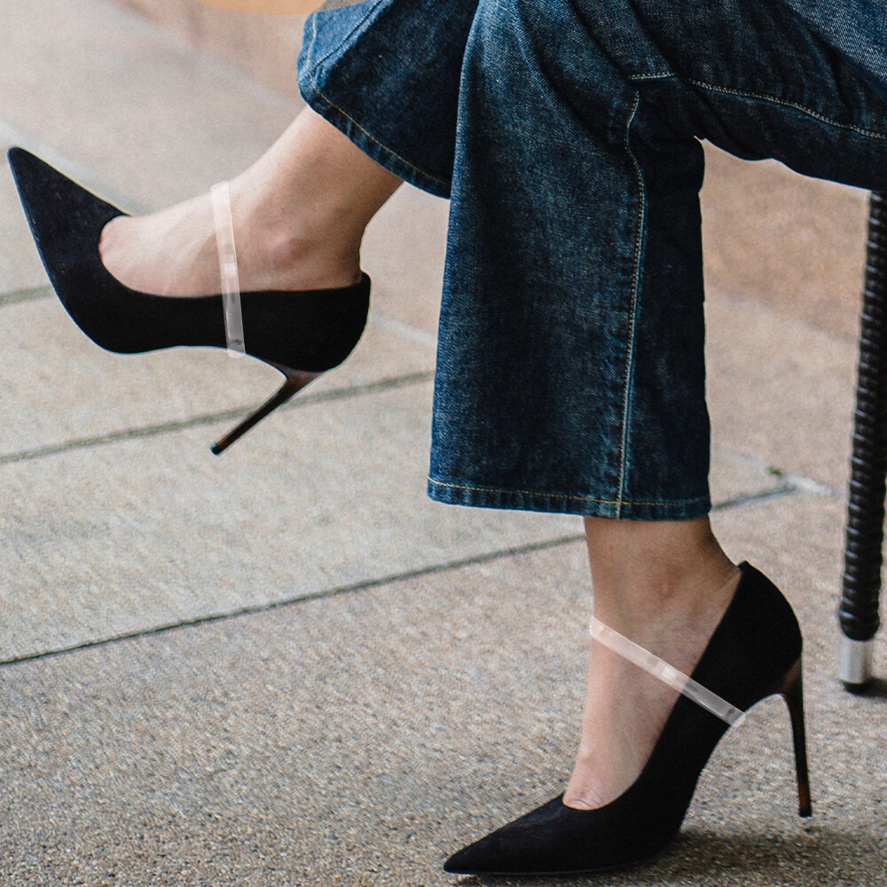 APL 10 Pezzi Cinturino per Scarpe Tacco Alto Trasparente Trasparente Invisibile da Donna TPU 