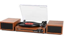 Udreamer  Record Player with External Speakers Brown