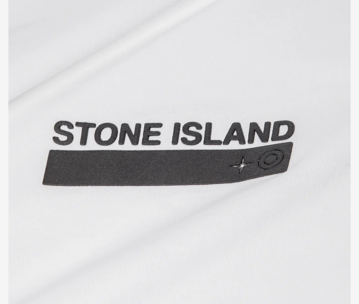 Stone Island Deconstructed Logo T-Shirt Black White - Size M Stone Island Deconstructed Logo T-Shirt Black White - Size M