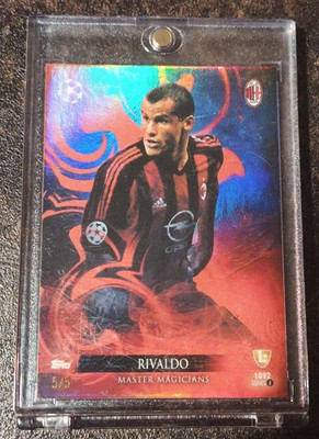 Topps 5/5 Rivaldo, Master Magicians, AC Mailand Legende, Brasilien, FC Barcelona