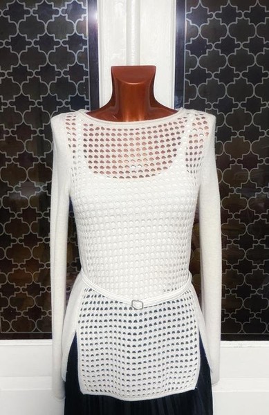 Women Elie Tahari Sweater White Cashmere S
