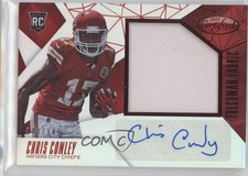 2015 Certified Freshman Fabric Mirror Red 40/149 Chris Conley #219 Auto 0b2