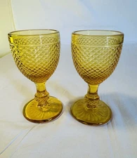 Vista Alegre Bicos Amber  Wine Goblet