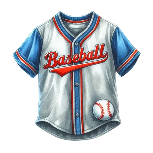 Baseball Shirt Jersey Self Adhesive Sticker