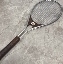 Vintage AMF Head Tennis Racquet with Case Metal Alloy Wood Grip