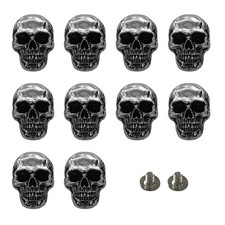 10PCS Skull Head Decorative Buckle Skull Conchos for Leather Screw Back for B...