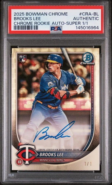 Brooks Lee - 2025 Bowman Chrome Superfractor 1/1 Rookie Auto