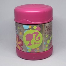 Vintage Barbie Lunch Box Thermos with Pink Cup Lid — listing 6