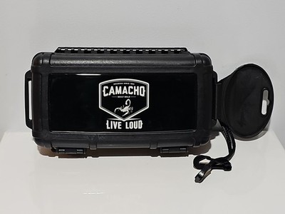 Camacho 5 Cigar Stick Humidor Case Black Waterproof Crushproof Portable