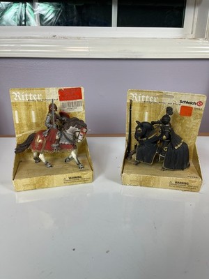 Lot of 2 Schleich Ritter Knights on Horseback 70056 70032 MOC Vintage