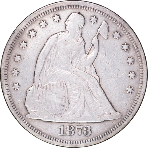 1873 $1 Seated Liberty Dollar ~ Fine Details