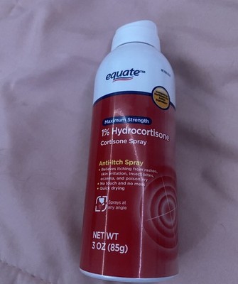 Equate Maximum Strength 1% Hydrocortisone Cortisone Spray Anti-Itch 3 oz