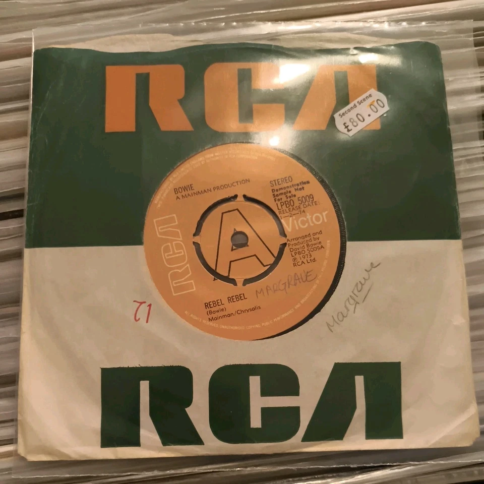 DAVID BOWIE - DEMO - REBEL REBEL- EX - 1974 - RCA  - Image 3 of 3