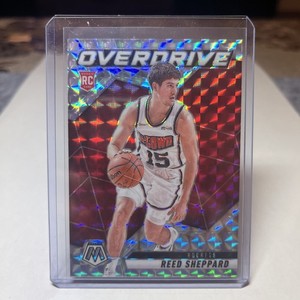 2024-25 Panini Mosaic - #4 Reed Sheppard RC Overdrive Silver Mosaic Rockets