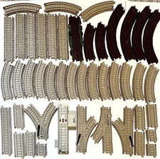 Thomas Train Tracks Switches Curved Lot 45 Pcs