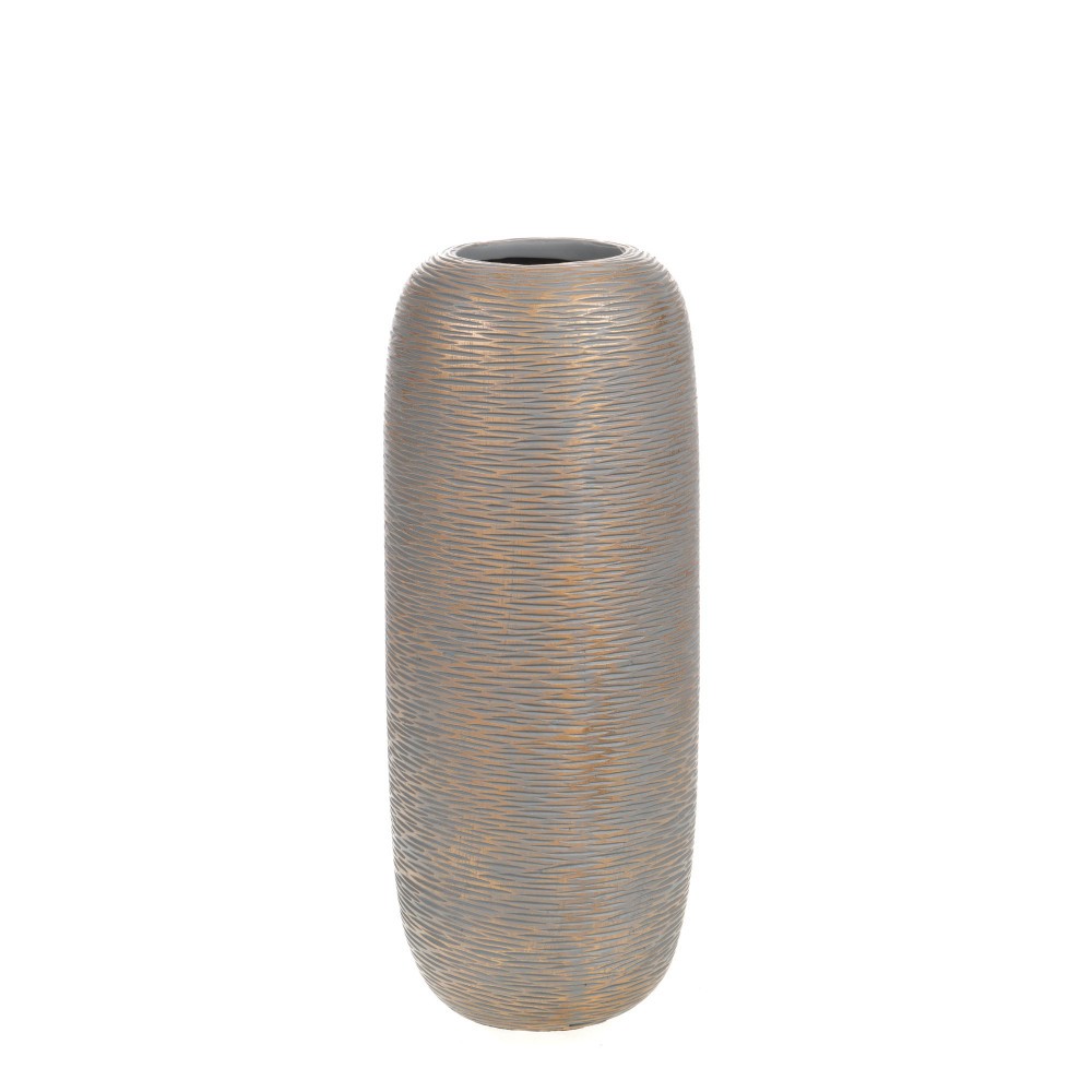 Vase Patio 50 cm résine pot de fleurs carré 20x20 cm jardinière haute de jardin