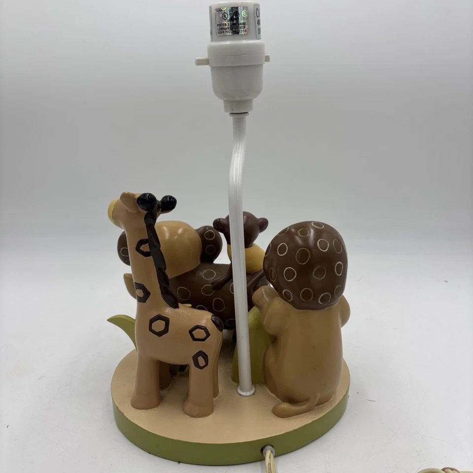"Lámpara de 12,25"" de alto con tema de safari selva, guardería infantil bebé, sin sombra" Foto 3 de 4