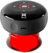 REVO The Original 4-in-1 Smart Cupping Therapy Massager, Red Light Therapy for T