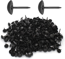 300 Pcs Black Upholstery Tacks, 0.43'' Round Head Diameter Upholstery Nails Furn