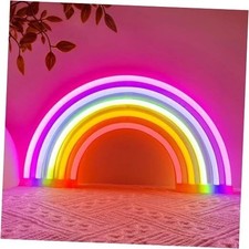 Rainbow Neon Sign Led Lights Rainbow Wall Decor Room Decor For Girls,