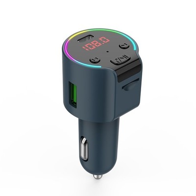 QC3.0 Type-C Fast Charging 2 USB Ports Car Bluetooth Fast Charger
