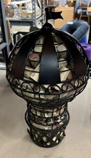Metal Air Balloon Wine Cork Holder Display Cage Bar Decor a6 bv