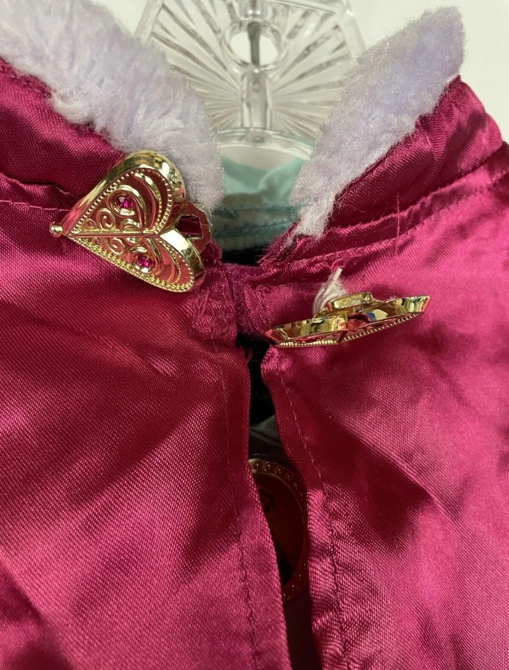 Disney Princesa Anna Vestido Clásico Talla 9/10 Disfraz Frozen Capa Vestir Azul Foto 3 de 4